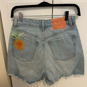 Zara Embroidered Jean Shorts